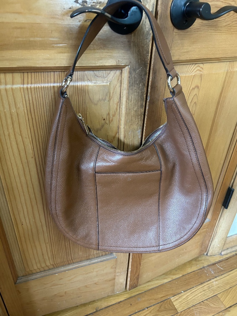Michael Kors All Leather Brown Hobo Handbag